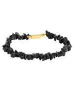 Genuine Reiki Crystal Black Onyx Chips Semi Precious Stone Bracelet