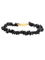 Genuine Reiki Crystal Black Onyx Chips Semi Precious Stone Bracelet - Image 2