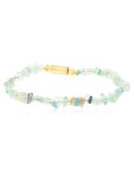 Natural Reiki Crystal Multi Fluorite Semi Precious Chips Bracelet