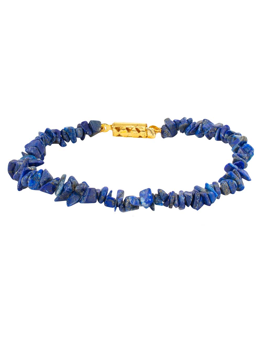 3074.jpg Genuine Blue Reiki Healing Lapis Lazuli Semi Precious Stone Bracelet - Image 1