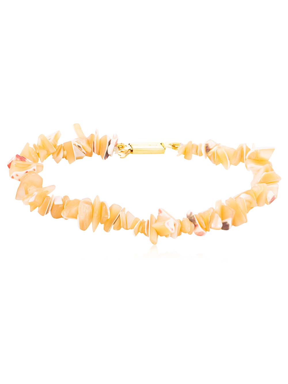 3076.jpg Original Healing Crystal Peach Pearl Semi Precious Gemstone Bracelet - Image 1