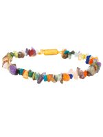 Natural Reiki Healing Crytal Agate Semi Precious Stone Chips Bracelet - Image 2