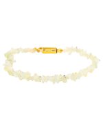 Natural White Healing Crystal Prehnite Semi Precious Gemstone Bracelet