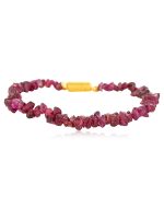 Purple Garnet Chips Semi Precious Stone Bracelet Purify Chakras - Image 2