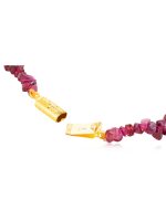 Purple Garnet Chips Semi Precious Stone Bracelet Purify Chakras - Image 3