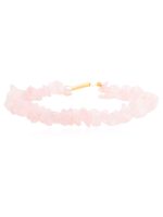 Genuine Healing Crytal Rose Quartz Semi Precious Stone Chips Bracelet - Image 2