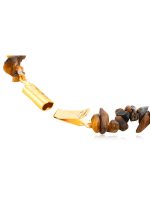 Natural Yellow Brown Crystal Tiger Eye Semi Precious Gemstone Bracelet - Image 3