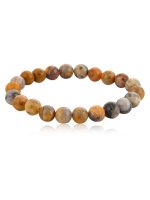 Genuine Healing Crazy Lace Agate Semi Precious Stone Crystal Bracelet