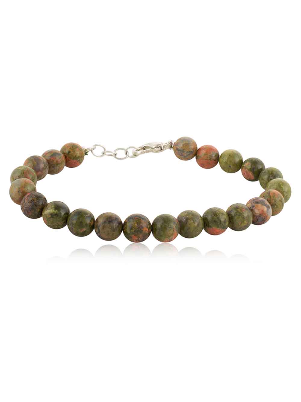 31.jpg Natural Multicolor Unakite Reiki Crystal Semi Precious Stone Bracelet - Image 1