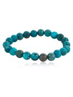 Natural Blue Argonite Reiki Crystal Semi Precious Gemstone Bracelet
