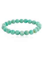 Reiki Healing Chakra Amazonite Semi Precious Bracelet Mental Strength