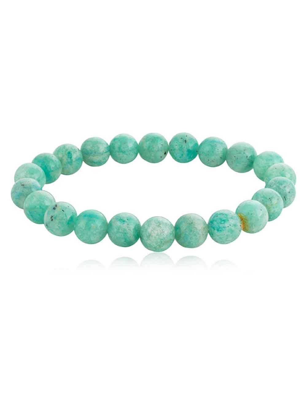 343-1.jpg Reiki Healing Chakra Amazonite Semi Precious Bracelet Mental Strength - Image 1