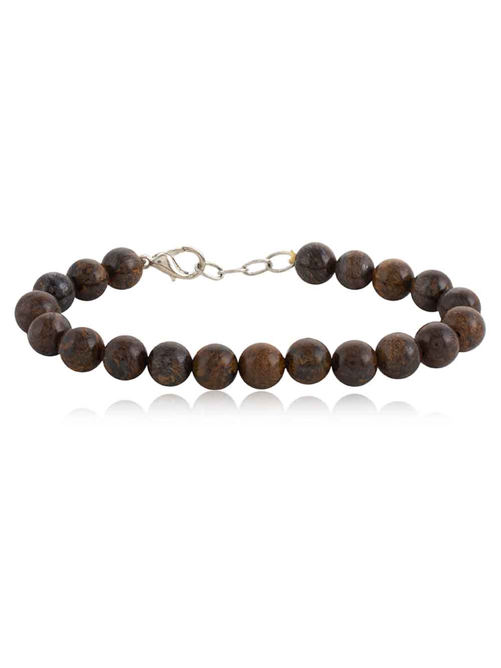 343.jpg Genuine Reiki Crystal Bronzite Semi Precious Stone Protection Bracelet - Image 1