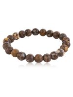 Original Reiki Crystal Brown Opal Semi Precious Stone Support Bracelet
