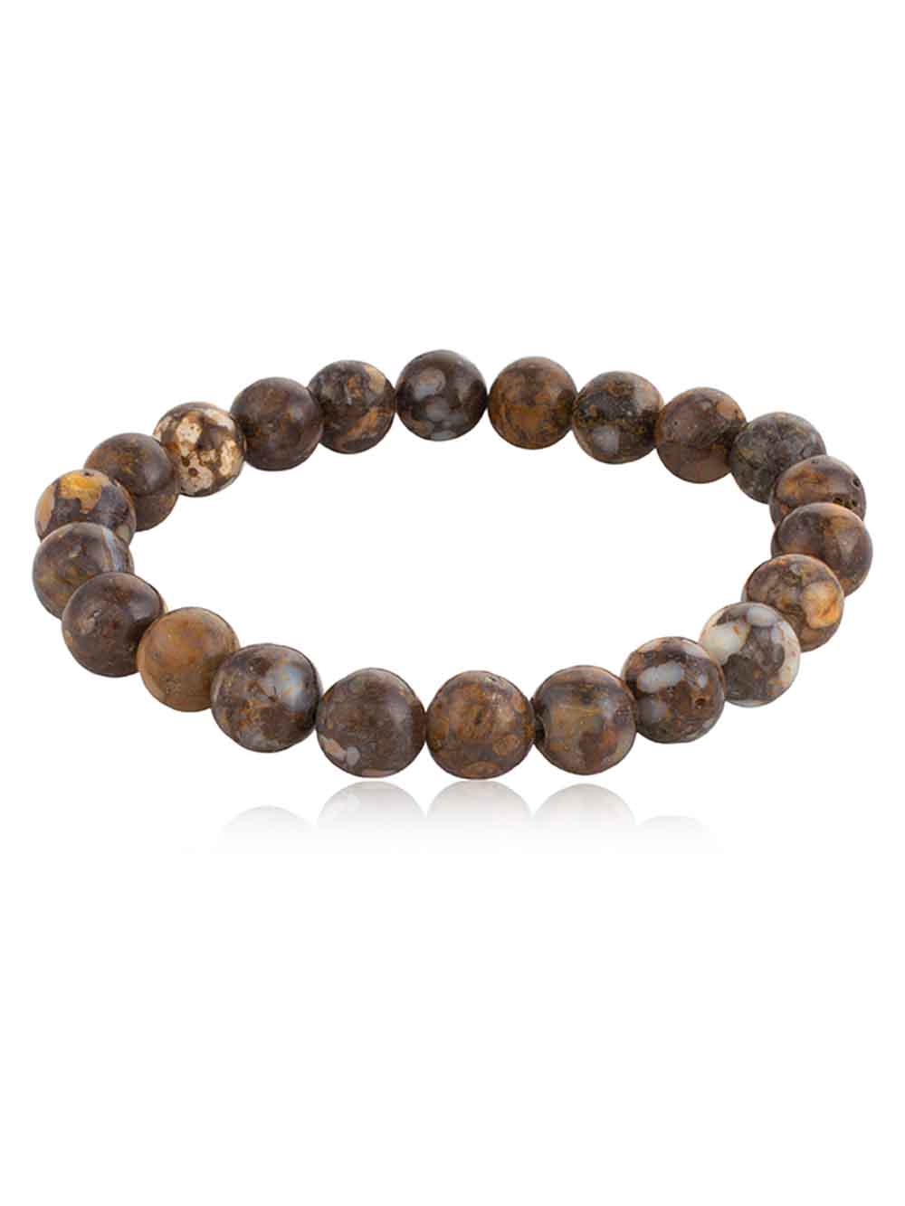 345-1.jpg Original Reiki Crystal Brown Opal Semi Precious Stone Support Bracelet - Image 1