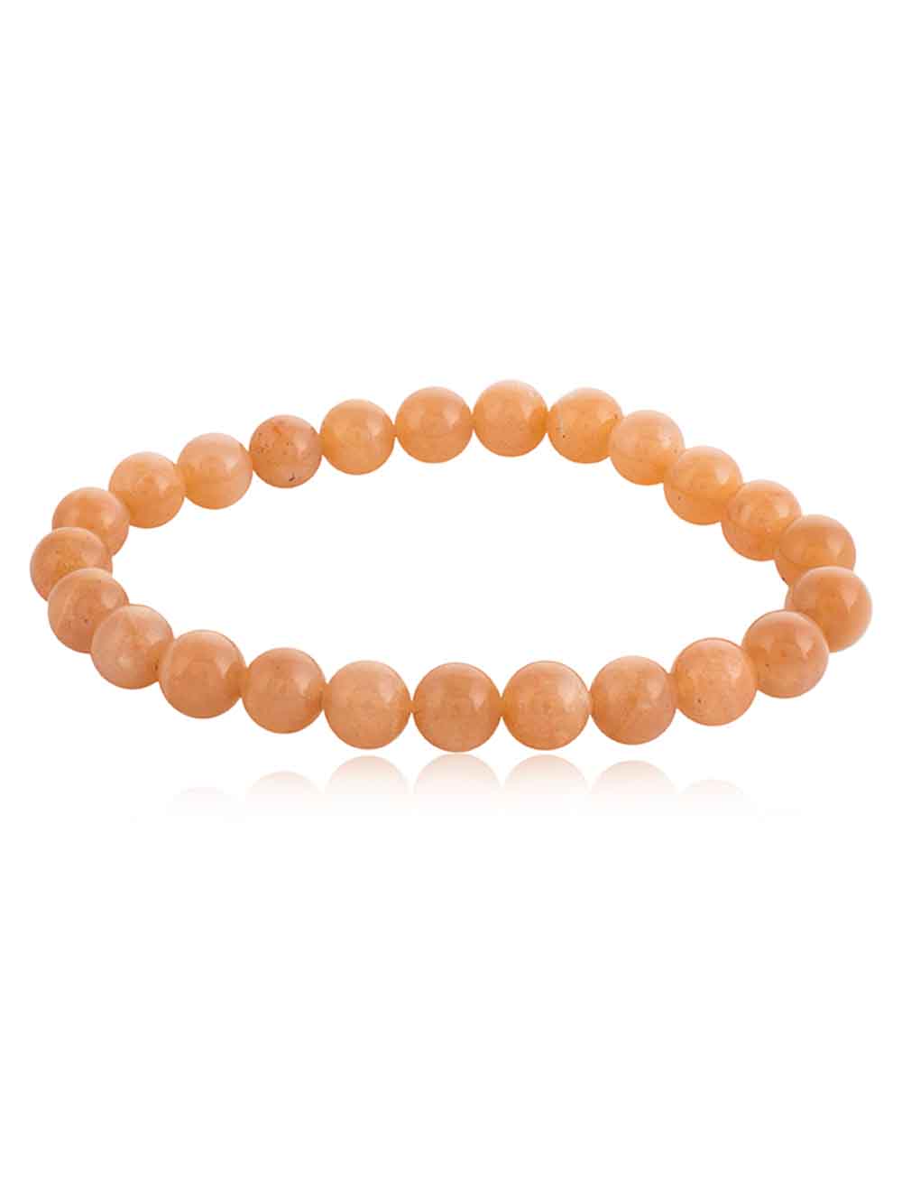 505.jpg Natural Healing Crytal Peach Sunstone Semi Precious Stone Bracelet - Image 1