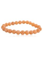 Natural Healing Crytal Peach Sunstone Semi Precious Stone Bracelet - Image 2
