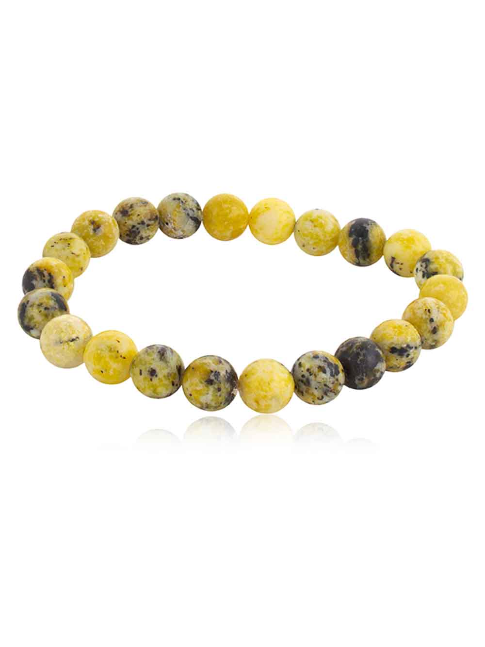 511.jpg Natural Yellow Serpentine Healing Crytal Semi Precious Stone Bracelet - Image 1