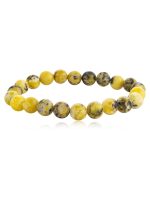 Natural Yellow Serpentine Healing Crytal Semi Precious Stone Bracelet - Image 2