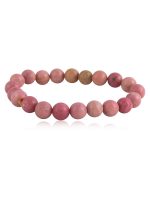 Genuine Healing Crytal Pink Rhodochrosite Semi Precious Stone Bracelet - Image 2