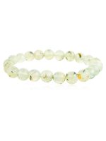 Genuine Reiki Green Prehnite Semi Precious Stone Stretchable Bracelet - Image 2
