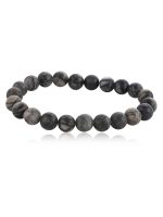 Natural Grey Picasso Jasper Reiki Crystal Semi Precious Stone Bracelet