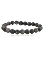 Natural Grey Picasso Jasper Reiki Crystal Semi Precious Stone Bracelet - Image 2