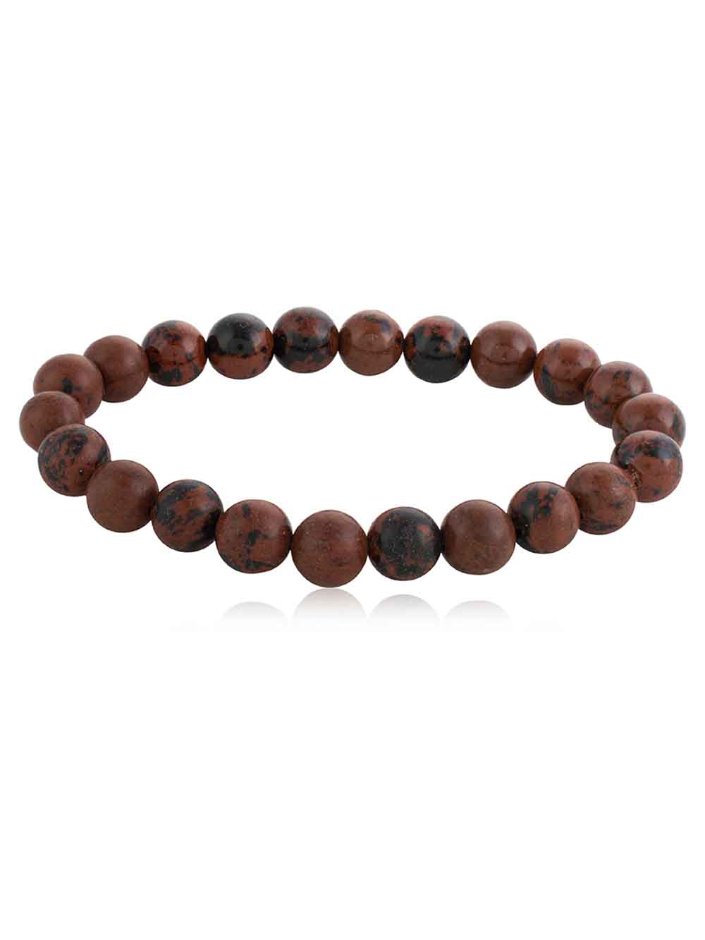 553.jpg Natural Mahogany Obsidian Crystal Semi Precious Stone Protect Bracelet - Image 1