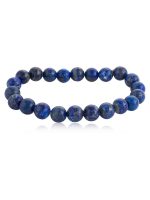 Natural Reiki Crystal Blue Lapis Lazuli Semi Precious Stone Bracelet