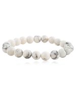 Natural Reiki Howlite Stone Semi Precious Bracelet Release Pain Stress - Image 2