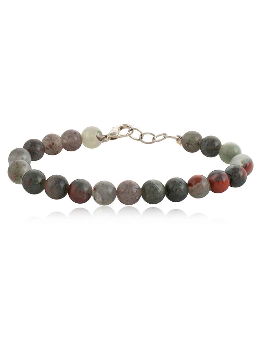 566.jpg Genuine Crystal Conglomerate Semi Precious Stone Protection Bracelet - Image 1
