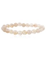 Genuine White Rutilated Quartz Crytal Semi Precious Gemstone Bracelet