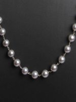 Natural Crystal Silver See Shell Pearl Semi Precious Gemstone Necklace - Image 4