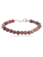 Genuine Rhodonite Semi Precious Stone Bracelet Reduce Scarring