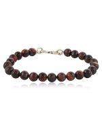 Red Tiger Eye Semi Precious Gemstone Bracelet Releases Tension