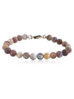 Natural Reiki Crystal Botswana Agate Semi Precious Bracelet For Energy