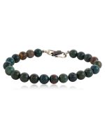Genuine Reiki Chakras Clean Bloodstone Semi Precious Stone Bracelet