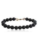 Genuine Reiki Crystal Black Tourmaline Semi Precious Stone Bracelet