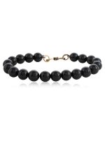 Genuine Reiki Crystal Black Tourmaline Semi Precious Stone Bracelet - Image 2