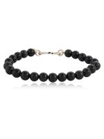 Natural Reiki Crystal Obsidian Semi Precious Stone Memory Bracelet