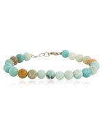 Reiki Crystal Amazonite Semi Precious Stone Bracelet Relieves Stress