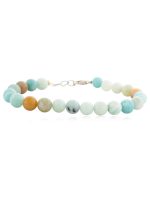 Reiki Crystal Amazonite Semi Precious Stone Bracelet Relieves Stress - Image 2