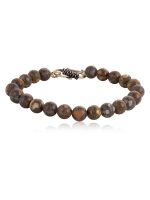 Natural Brown Crystal Opal Semi Precious Gemstone Chips Bracelet