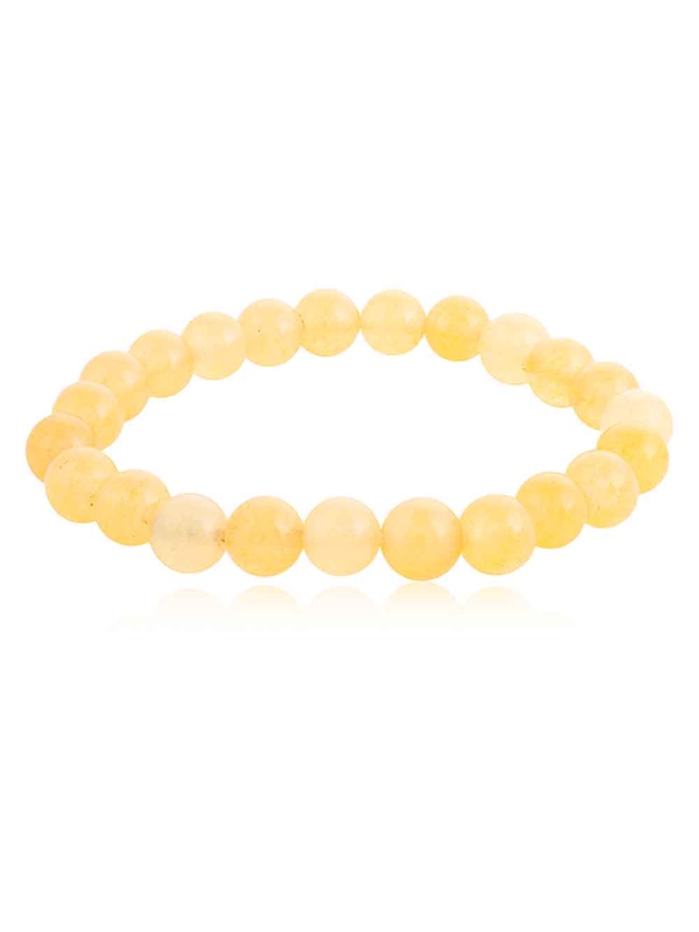 927.jpg Natural Healing Reiki Crystla Yellow Jade Semi Precious Stone Bracelet - Image 1