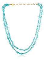 Natural Crystal Apatite Semi Precious Stone Necklace For Hypertension
