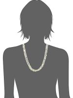 Natural Healing Crystal Blue Prehnite Semi Precious Gemstone Necklace - Image 3