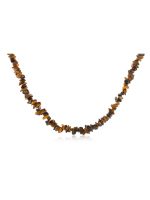 Natural Reiki Crystal Brown Tiger Eye Precious Gemstone Chips Necklace - Image 2