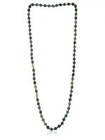 Natural Moss Agate Round Bead Necklace Eliminates Depression & Fear