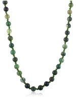 Natural Moss Agate Round Bead Necklace Eliminates Depression & Fear - Image 2