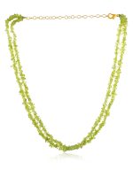 Original Healing Crystal Green Peridot Semi Precious Gemstone Necklace
